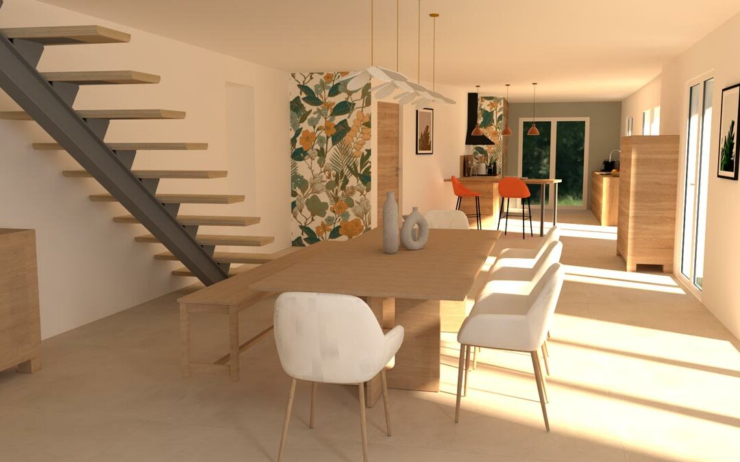 Projet de décoration d’intérieur Bohème pour une longère